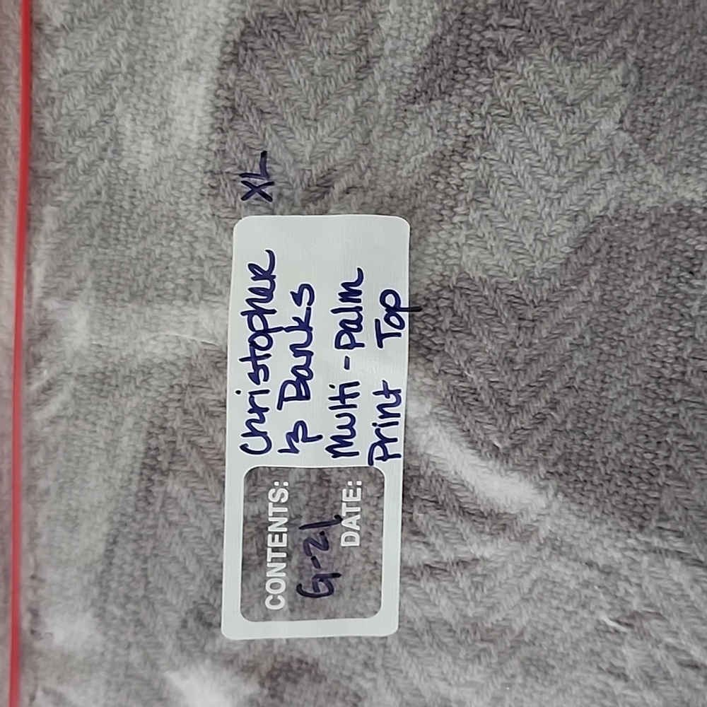 NWT. Christopher & Banks. Short sleeve print top. XL - Picture 7 of 7